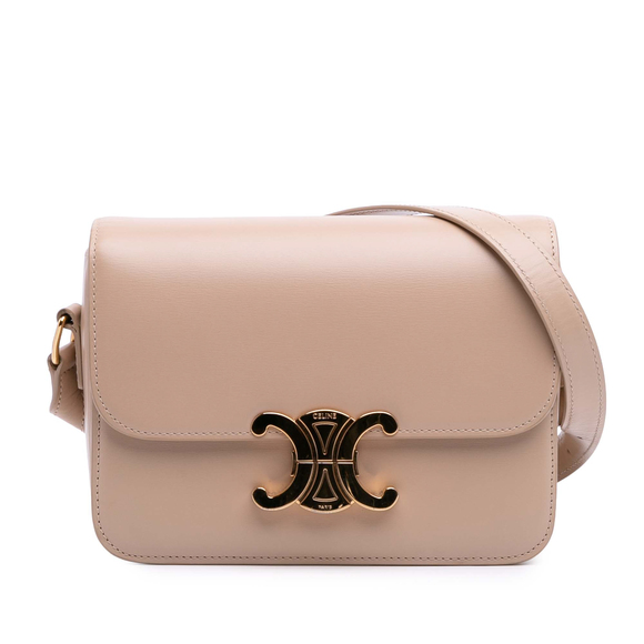 Pre-Loved Celine Teen Shiny Calfskin Triomphe Crossbody - Picture 1 of 11